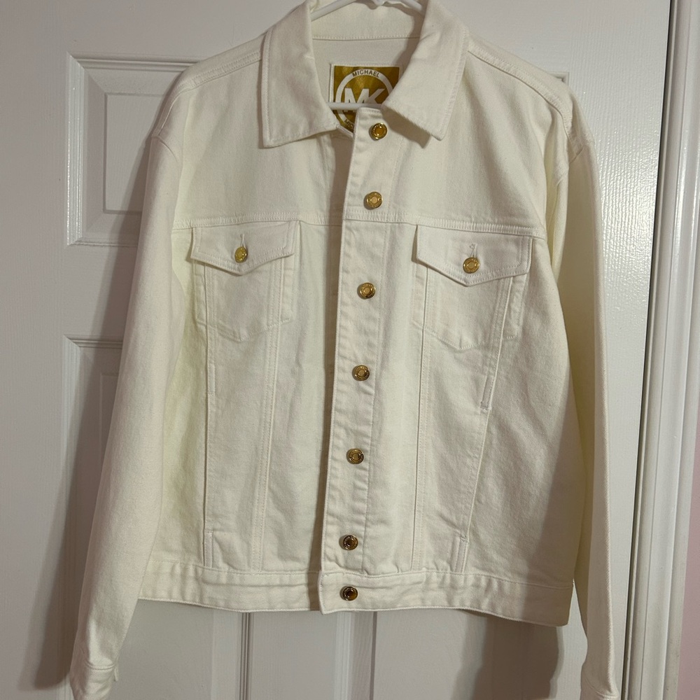 Michael Kors Cream Jean Jacket
